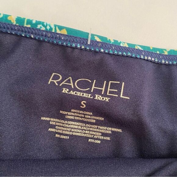 RACHEL Rachel Roy Womens Strappy Floral Print Swim Bottom Separates Blue S - Picture 4 of 5